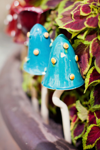 陶土装饰的花盆图片下载