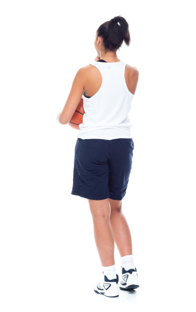 非裔美国篮球运动员在白人背景-正在思考图片下载