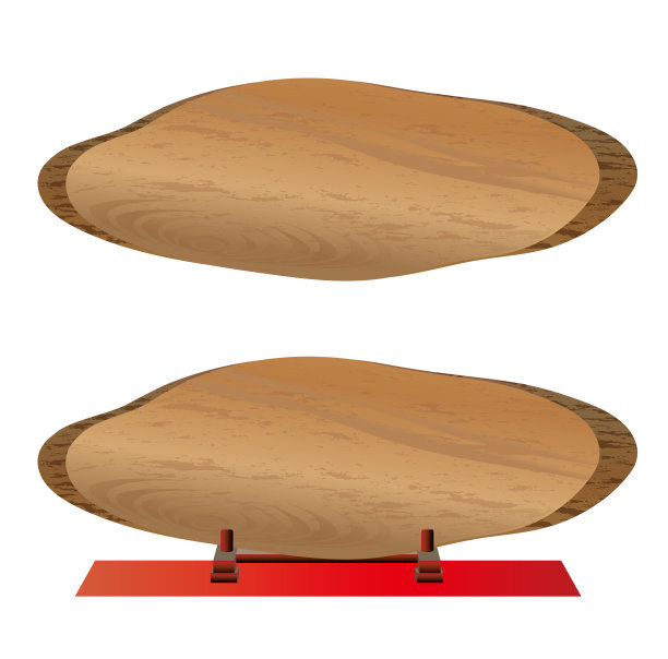 树桩标志板与年轮图片下载