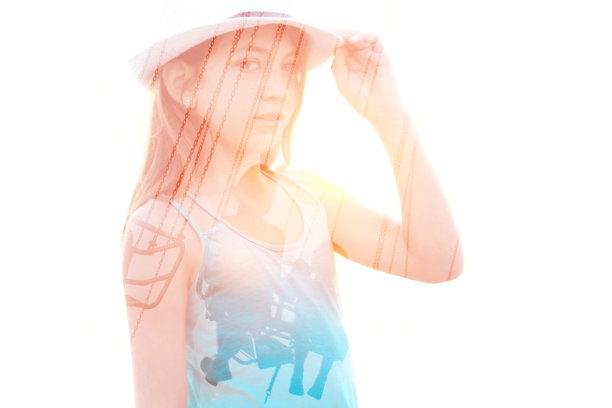 双重曝光的肖像图片下载