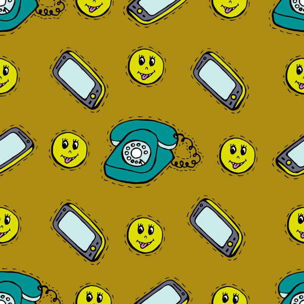 儿童，卡通无缝图案。可爱的图片为您的创造力。Skarpbuking图片下载