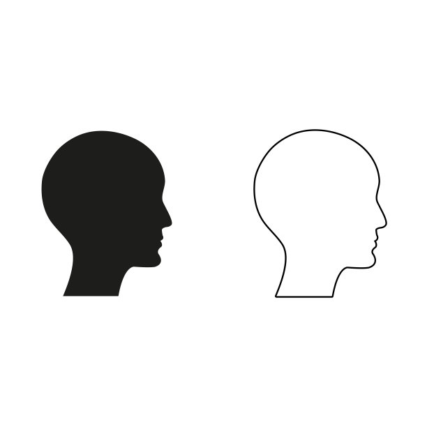 人的侧面图片-绿色矢量图标图片下载