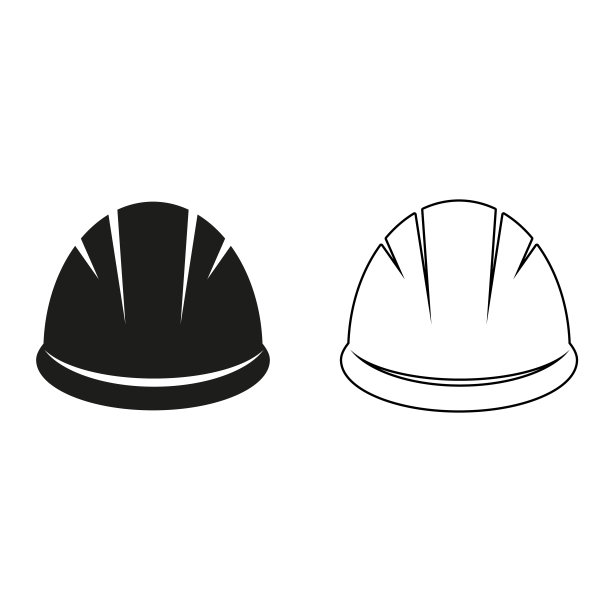 安全帽-绿色矢量图标图片下载