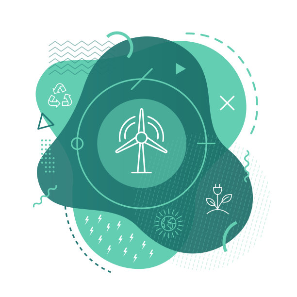 风力发电机图标背景图片下载