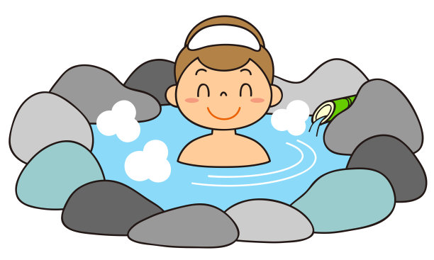 一个在温泉里的女人图片下载