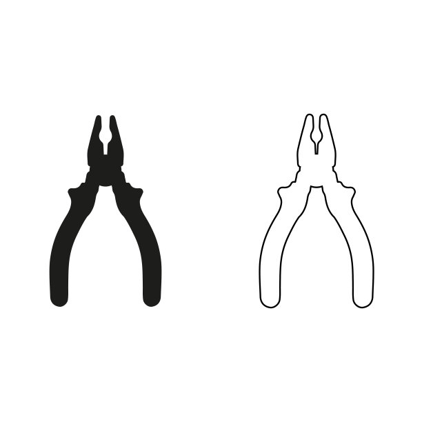 钳子-绿色矢量图标图片下载