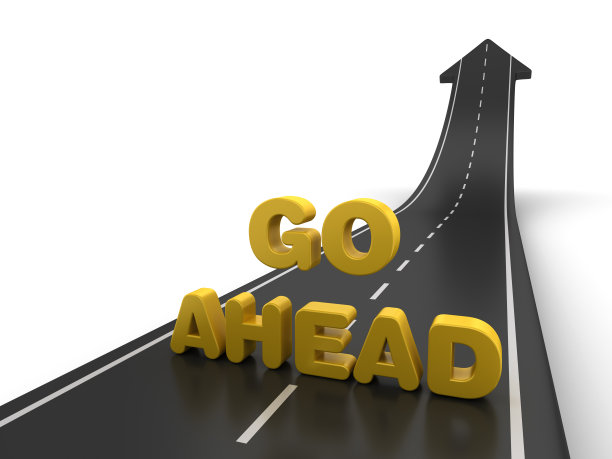 箭头路与前进的短语- 3D渲染图片下载