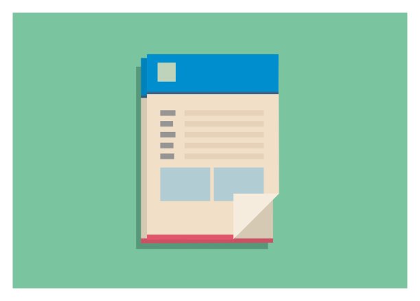 表单纸简单插图图片下载