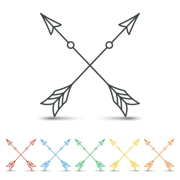 交叉箭头图标设置平面设计图片下载