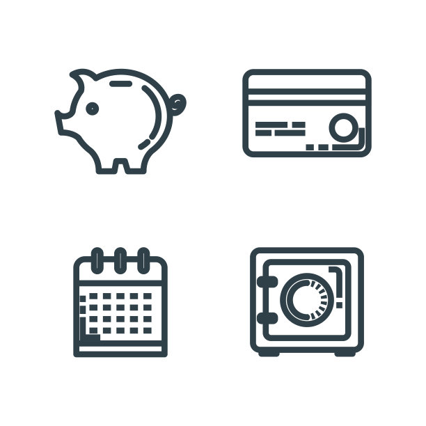 信用卡与强盒和猪图片下载