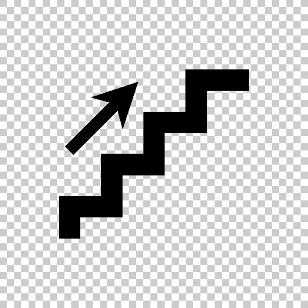 楼梯-绿色矢量图标图片下载