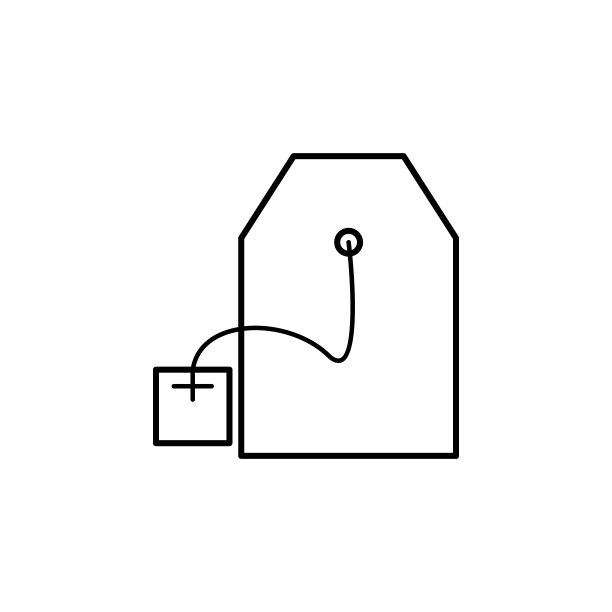 茶包，饮料轮廓图标。符号和符号可以用于网页，标志，手机应用程序，UI，用户体验图片下载