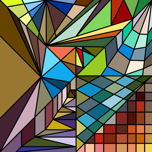 抽象的色彩和创意几何图案图片下载