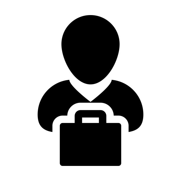 客户图标向量男性个人头像头像与购物袋符号零售企业和商业在平面颜色字形象形图图片下载