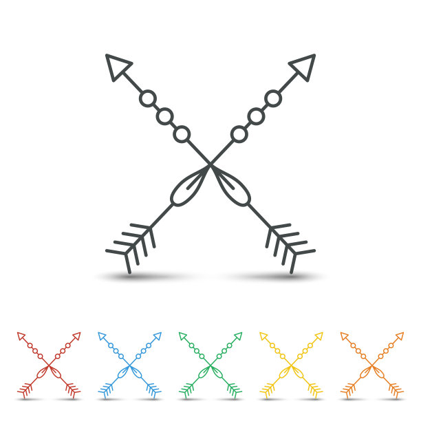 交叉箭头图标设置平面设计图片下载