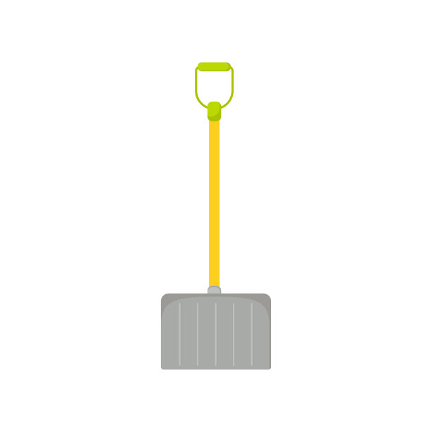 铲矢量图标隔离在白色背景上。卡通风格的花园工具图片下载