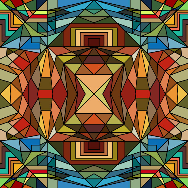 抽象的色彩和创意几何图案图片下载