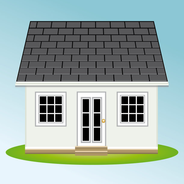 有花园的漂亮房子。财产。房地产。矢量插图三世。图片下载