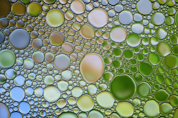 摘要多色水油气泡纹理。彩色的背景。图片下载