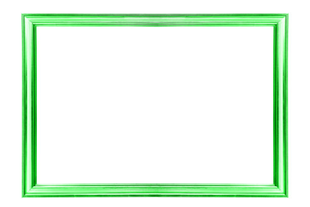 美丽的绿色框架孤立在白色背景图片下载