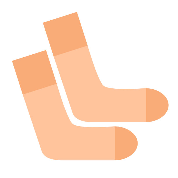 橙色袜子平面插图图片下载