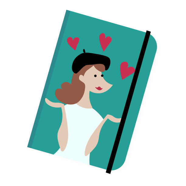 笔记本平面插图图片下载