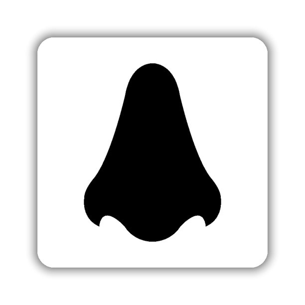 鼻子-黑色矢量图标图片下载