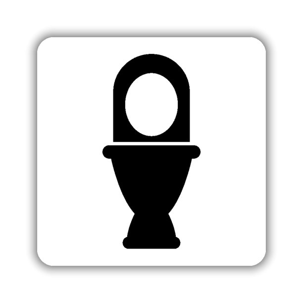 厕所-黑色矢量图标图片下载