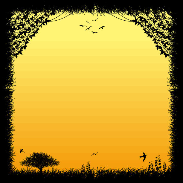 花卉景观框架图片下载