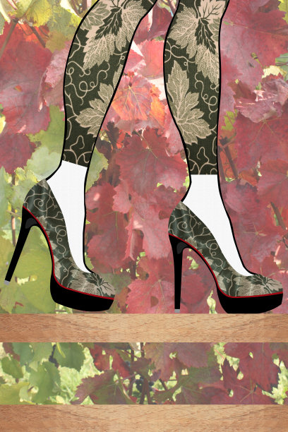 细高跟鞋藤叶图案女装时装秀图片下载