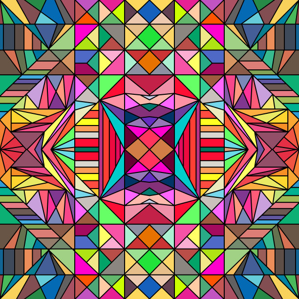 抽象的色彩和创意几何图案图片下载