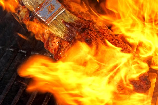 用火烧烤排骨图片下载