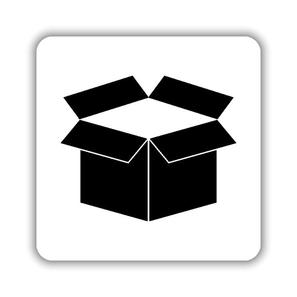 盒子-黑色矢量图标图片下载