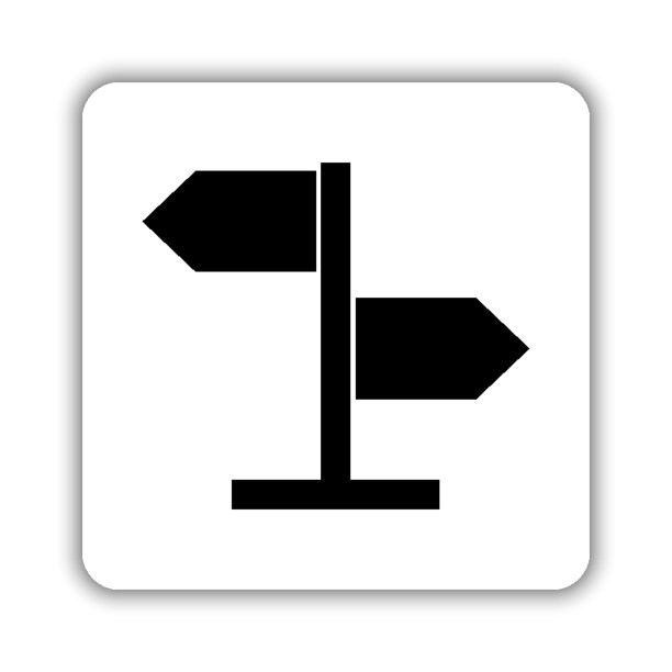 方向符号-黑色矢量图标图片下载