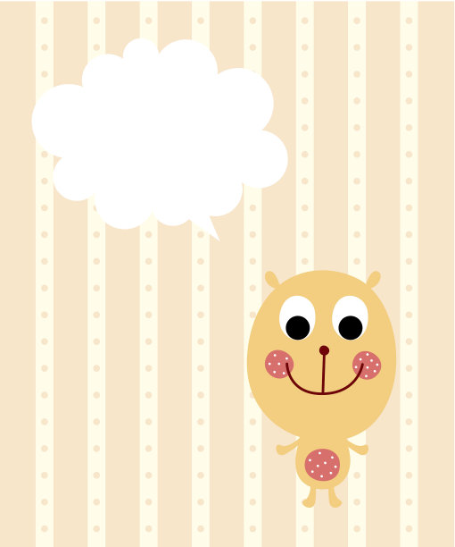 可爱的泰迪熊贺卡矢量图片下载