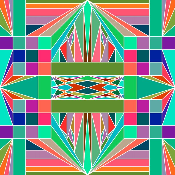 抽象的色彩和创意几何图案图片下载