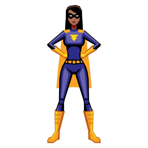 卡通女性漫画书人物孤立素材图片