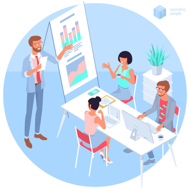 年轻男女在办公室交流素材图片