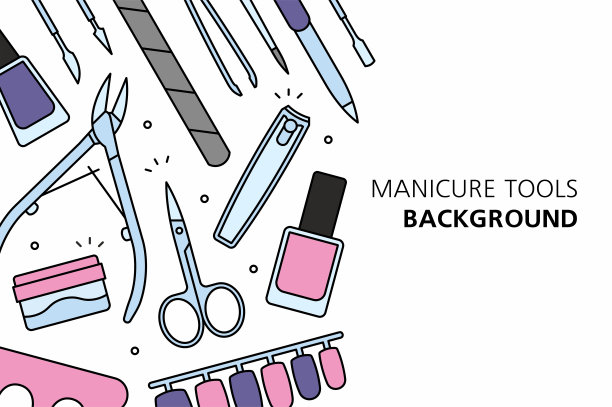 美甲工具背景图片下载