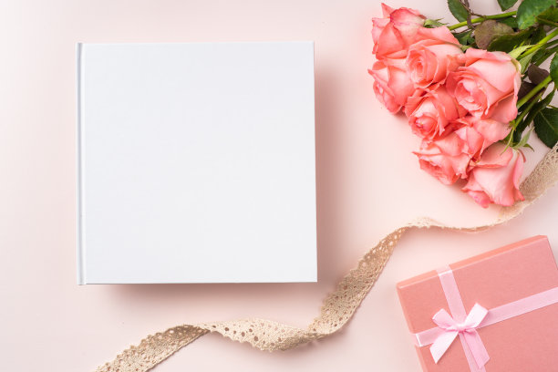 顶视图粉色玫瑰送给母亲，情人节图片下载