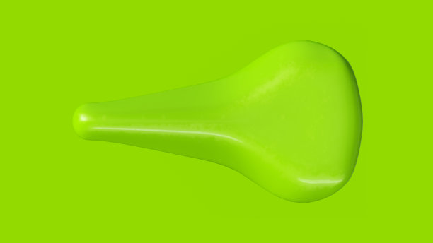 石灰绿色自行车座位鞍顶图片下载