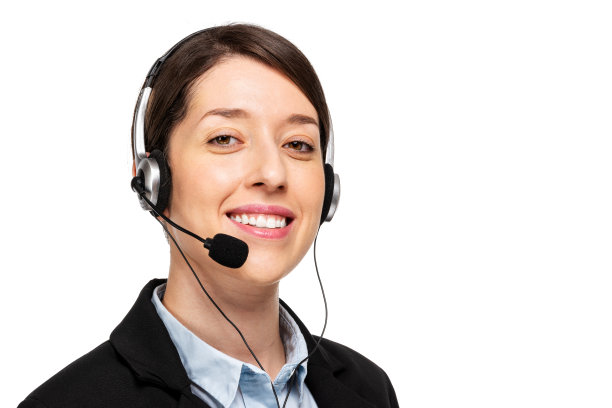 支持电话呼叫中心话务员耳机图片下载