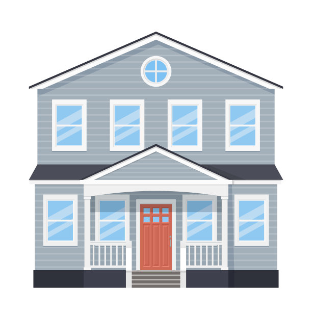 房子,房屋外观。矢量插图在平面设计。图片下载