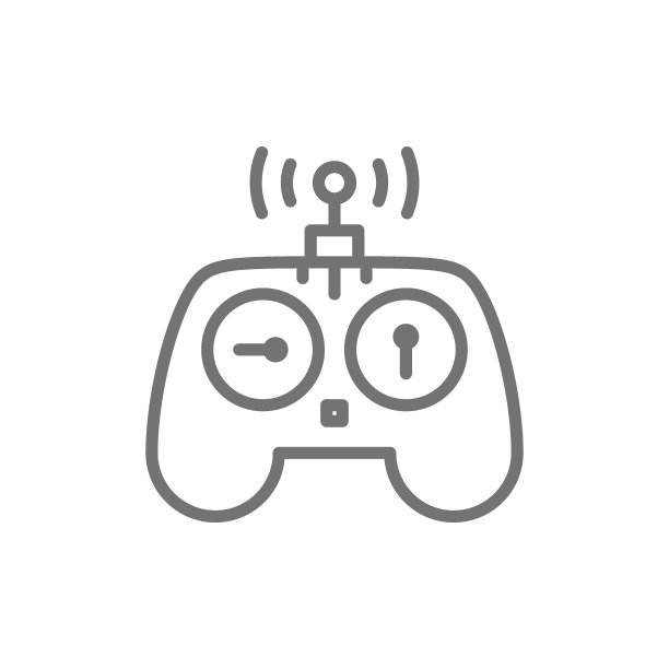 无人机控制面板，遥控器，手柄线图标。图片下载