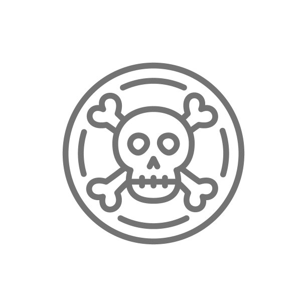 海盗硬币，杜布隆，宝藏线图标。在白色背景上隔离图片下载