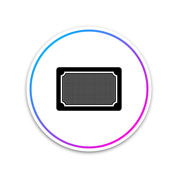 门垫图标孤立的白色背景。欢迎的迹象。圆形白色按钮。矢量图图片下载