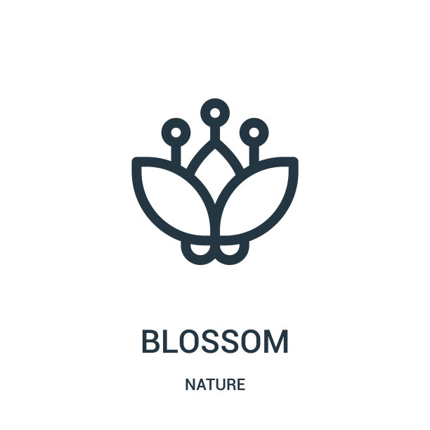 从自然收集开花图标矢量。细线开花轮廓图标矢量插图。线性符号用于网络和移动应用程序，标志，印刷媒体。图片下载