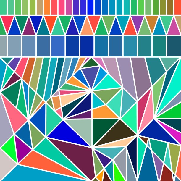 抽象的色彩和创意几何图案图片下载