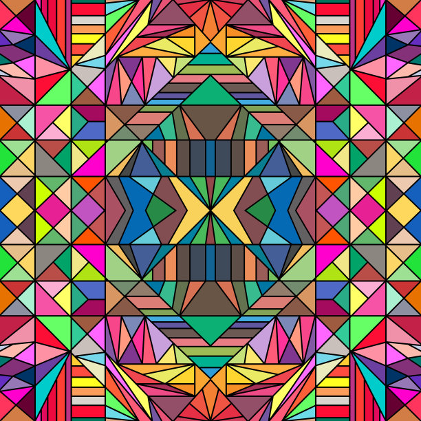 抽象的色彩和创意几何图案图片下载