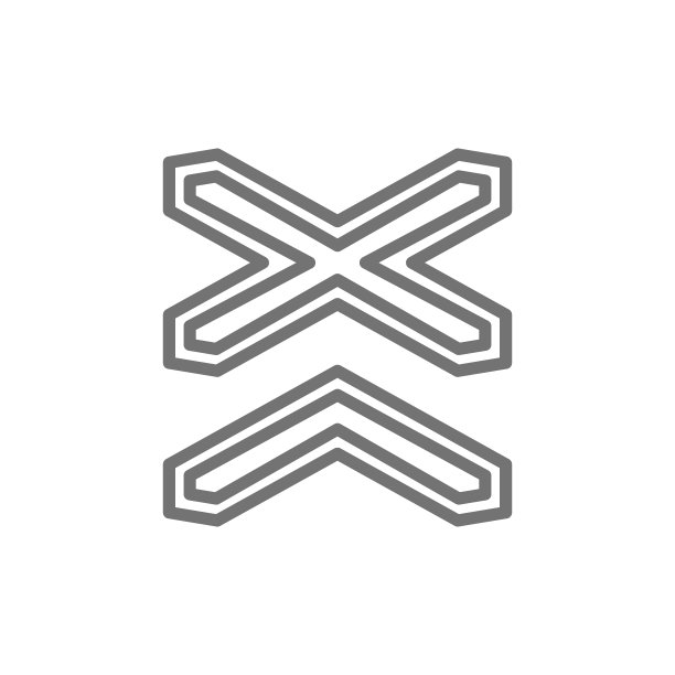 多路铁路警示标志图标。在白色背景上隔离图片下载